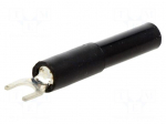 Laboratory connector: fork terminals | plug | 60VDC | 36A | black