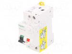 RCBO breaker | Inom: 16A | Ires: 30mA | Max surge current: 250A | IP20