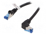Patch cord | S/FTP | Cat: 6a | RJ45 plug,RJ45 down angled plug | Cu