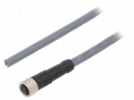 Cable: for sensors/automation | M8 | PIN: 3 | straight | 10m | plug | 2.7A