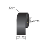 Ribbons 40mm x 300m/25mm/40mm/Wax-Resin/Out, melns