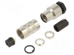Connector: M16 | plug | 423 | female | PIN: 15 | 60V | shielded,with ring