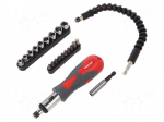 Screwdriver: universal-set | with ratchet | 23pcs.