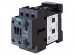 Contactor: 3-pole | NO x3 | Auxiliary contacts: NO + NC | 24VDC | 12A