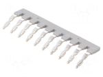 Comb bridge | grey | terminals: 10 | 6mm