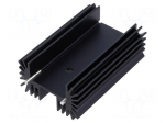 Heatsink: extruded | TO218,TO220,TO247 | black | L: 25mm | W: 42mm | R