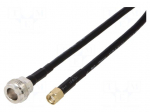 Cable | 1m | N female,RP-SMA male | PE | black | 50&Omega;