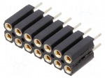 Connector: pin strips | socket | female | PIN: 14 | THT | 3A | 150V | BL 6