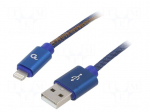 Cable | USB 2.0 | Apple Lightning plug,USB A plug | gold-plated | 2m