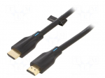 Cable | HDMI plug,both sides | PVC | HDMI 2.1 | 5m | black | 28AWG