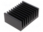 Heatsink: extruded | grilled | black | L: 75mm | W: 100mm | H: 40mm