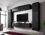 Cama Living room cabinet set VIGO SLANT 7 black/black gloss