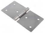 Hinge | Width: 120mm | stainless steel | H: 60mm | Holes pitch: 96/36mm