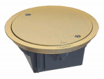 Floor box with removable lid - IP 66 - 4 modules - brass