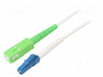 Fiber patch cord | OS2 | LC/UPC,SC/APC | 0.5m | 9/125um | LSZH | white