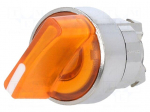 Switch: rotary | 22mm | Stabl.pos: 2 | orange | LED | IP66 | prominent