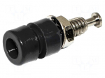 Laboratory connector: 3mm banana | socket | 1kVDC | 5A | black | brass