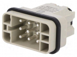 Connector: HDC | contact insert | male | 16A | 500V | Han Q | PIN: 9 | 8+PE