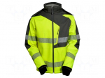 Softshell jacket | Size: XXXL | fluorescent yellow-grey | warning