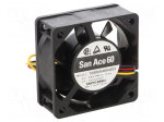 Fan: DC | axial | 48VDC | 60x60x25mm | 31.8m3/h | 28dBA | ball | 3800rpm