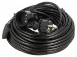 Extension lead | 3x1.5mm2 | 20m | PVC | black | Sockets no: 1 | 16A
