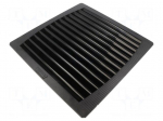 Filter | Cutout: 291x291mm | D: 39mm | IP55 | Mounting: push-in | black