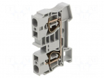 Splice terminal: rail | ST | spring clamp | grey | polyamide | ways: 1