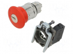 Switch: emergency stop | 22mm | Stabl.pos: 2 | NC | red | none | IP66