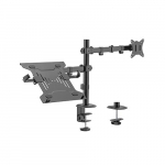 17"-32" Monitor Arm with 10&rdquo;-15.6&rdquo; Laptop Tray