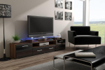 Cama TV stand EVORA 200 plum tree/black gloss