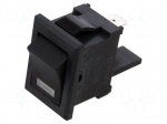 ROCKER | SPST | Pos: 2 | ON-OFF | 10A/125VAC | black | LED | JWS | Body: black