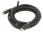 Cable | HDMI plug,both sides | PVC | HDMI 2.0 | 4K | Len: 5m | black