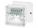 Enclosure: junction box | X: 88mm | Y: 88mm | Z: 50mm | IP55 | white