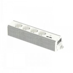 SCHNEIDER ELECTRIC UNICA SYSTEM+ MOD.UNIT 4XSCHUKO+USBA/C WHITE/GREY
