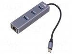 Hub USB | RJ45 socket,USB A socket x3,USB C plug | USB 3.1 Gen 1