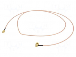 Cable | 1.22m | SMA male,both sides | shielded | transparent | 50&Omega; | 48"