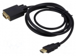 Cable | D-Sub 15pin HD plug,HDMI plug | HDMI 1.4 | Full HD 1080p