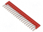 Comb bridge | red | terminals: 20 | 5mm
