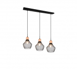 Trio-Lighting Valeria  3-pc E27 matt black piekaramā lampa