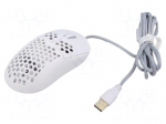 Mouse | white,red | USB A | wireless,optical,wired | 1.8m | 600mAh | 6h