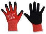 Protective gloves | Size: 8,M | black/red | Resistance to: cutting