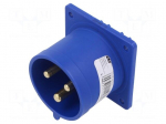 Connector: AC supply 3-phase | socket | male | 32A | 230VAC | IEC 60309