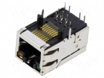 Connector: RJ45 | socket | PIN: 8 | Cat: 5 | shielded,with LED | 8p8c