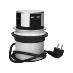 Uued tooted // Gniazdo meblowe ?10cm wysuwane z blatu z ładowarką USB i przewodem 1,5m, 3x2P+Z, 2xUSB, wersja schuko