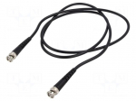 Test lead | BNC plug,both sides | Len: 1.5m | black | Z: 50&Omega; | RG223/U