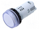 Control lamp | 22mm | YW | Illumin: LED | &Oslash;22.5mm | IP65 | 230VAC | white