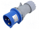 Connector: AC supply | plug | male | 32A | 230V | IEC 60309 | IP44 | PIN: 3