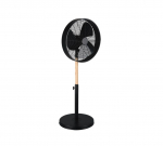 Viking floor fan matt black/wood ventilators