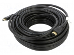 Cable | HDMI plug,both sides | PVC | 3D,4K,ARC,CEC 2.0 | 20m | black
