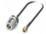 Cable | N female,SMA male | FRNC | shielded connectors | black | 0.5m